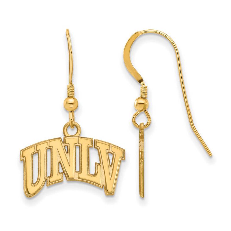 14k Gold Plated Silver U Of Nevada Las Vegas Dangle Earrings